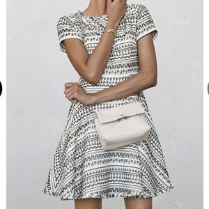 Banana Republic Black and White Geometric Mini Dress